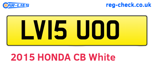 LV15UOO are the vehicle registration plates.