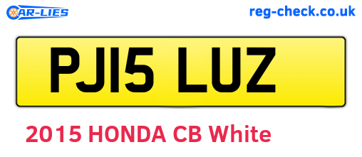 PJ15LUZ are the vehicle registration plates.