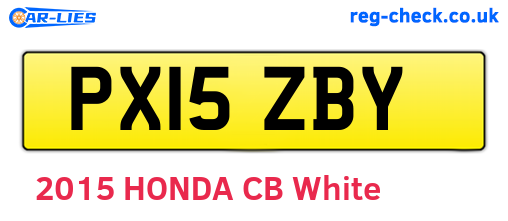PX15ZBY are the vehicle registration plates.