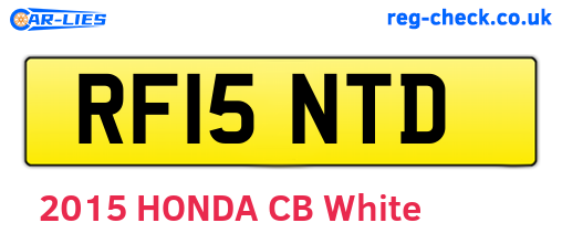 RF15NTD are the vehicle registration plates.