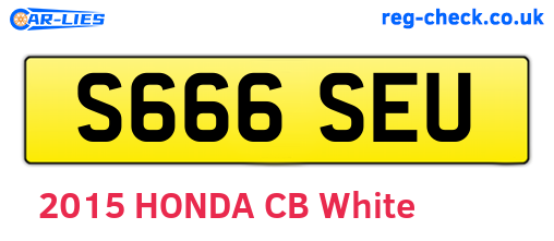 S666SEU are the vehicle registration plates.
