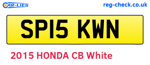 SP15KWN are the vehicle registration plates.
