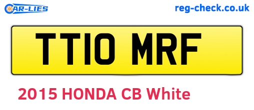 TT10MRF are the vehicle registration plates.