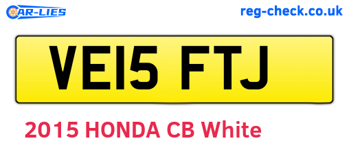 VE15FTJ are the vehicle registration plates.