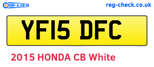 YF15DFC are the vehicle registration plates.