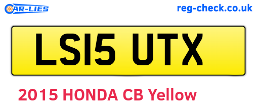 LS15UTX are the vehicle registration plates.