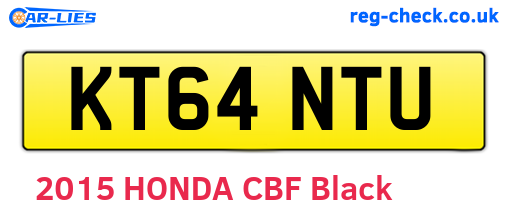 KT64NTU are the vehicle registration plates.