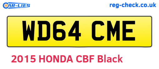 WD64CME are the vehicle registration plates.