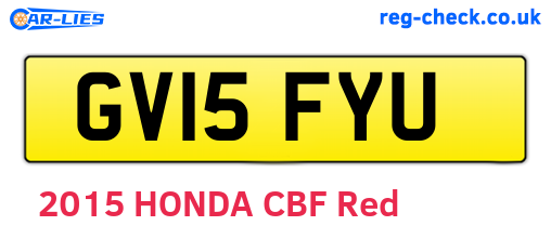 GV15FYU are the vehicle registration plates.