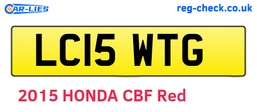 LC15WTG are the vehicle registration plates.