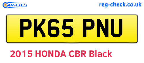 PK65PNU are the vehicle registration plates.