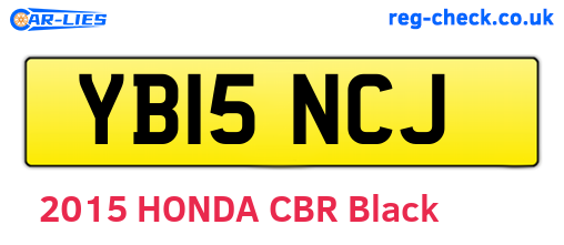 YB15NCJ are the vehicle registration plates.