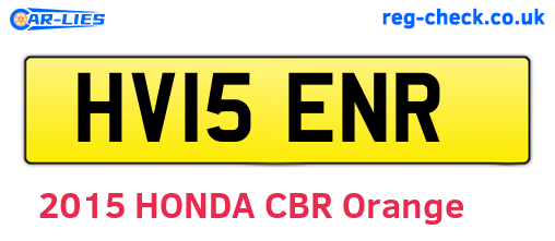 HV15ENR are the vehicle registration plates.