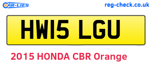 HW15LGU are the vehicle registration plates.