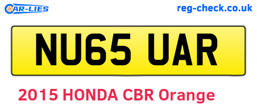 NU65UAR are the vehicle registration plates.