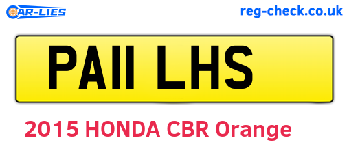 PA11LHS are the vehicle registration plates.