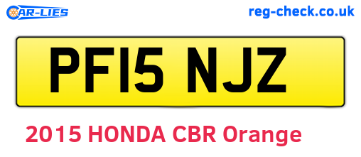 PF15NJZ are the vehicle registration plates.