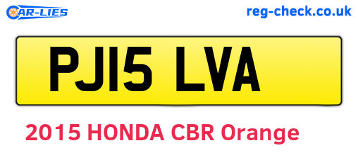PJ15LVA are the vehicle registration plates.