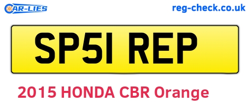 SP51REP are the vehicle registration plates.
