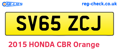 SV65ZCJ are the vehicle registration plates.
