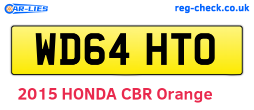 WD64HTO are the vehicle registration plates.