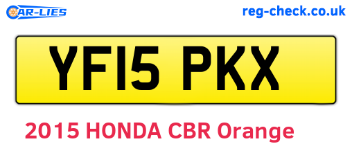 YF15PKX are the vehicle registration plates.