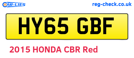 HY65GBF are the vehicle registration plates.