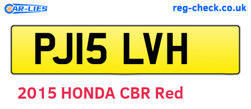 PJ15LVH are the vehicle registration plates.