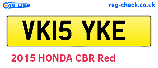 VK15YKE are the vehicle registration plates.