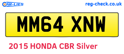 MM64XNW are the vehicle registration plates.