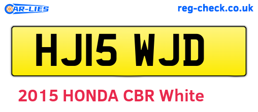 HJ15WJD are the vehicle registration plates.