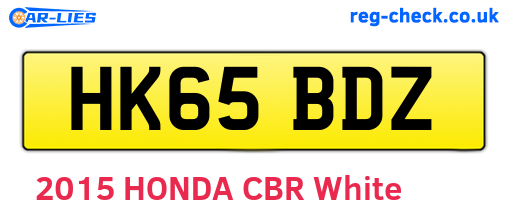 HK65BDZ are the vehicle registration plates.