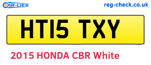 HT15TXY are the vehicle registration plates.