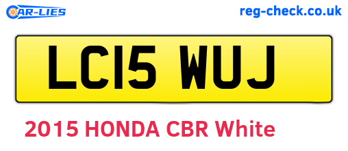 LC15WUJ are the vehicle registration plates.