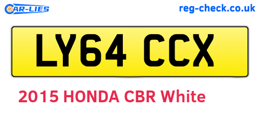 LY64CCX are the vehicle registration plates.