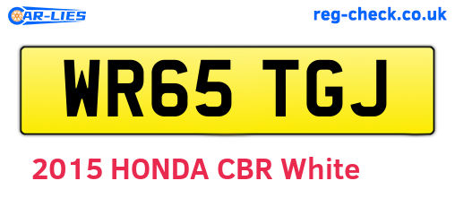 WR65TGJ are the vehicle registration plates.