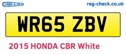 WR65ZBV are the vehicle registration plates.
