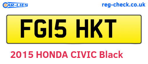 FG15HKT are the vehicle registration plates.