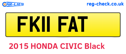 FK11FAT are the vehicle registration plates.