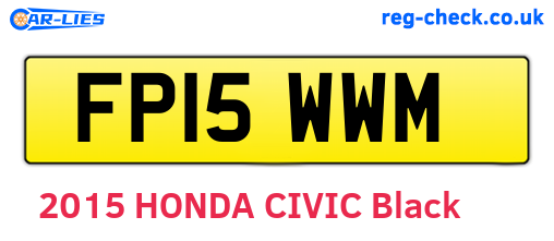 FP15WWM are the vehicle registration plates.