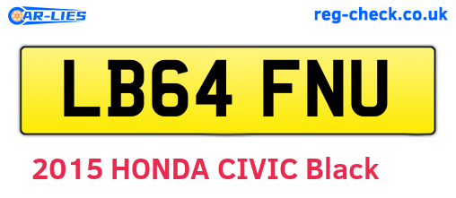 LB64FNU are the vehicle registration plates.