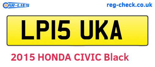 LP15UKA are the vehicle registration plates.