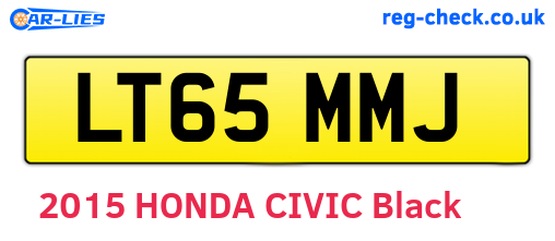 LT65MMJ are the vehicle registration plates.