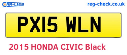 PX15WLN are the vehicle registration plates.