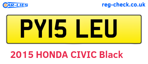 PY15LEU are the vehicle registration plates.