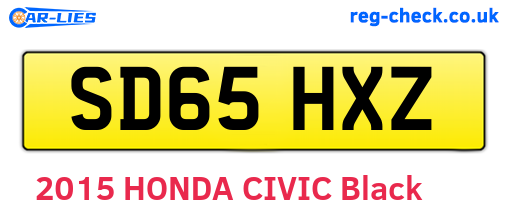 SD65HXZ are the vehicle registration plates.