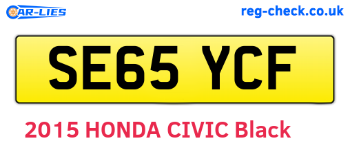 SE65YCF are the vehicle registration plates.