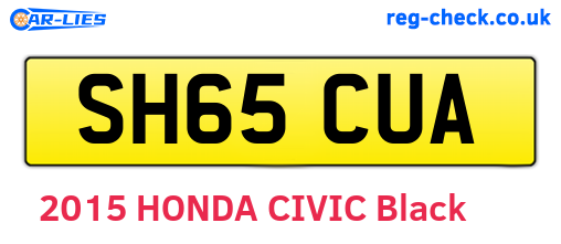 SH65CUA are the vehicle registration plates.