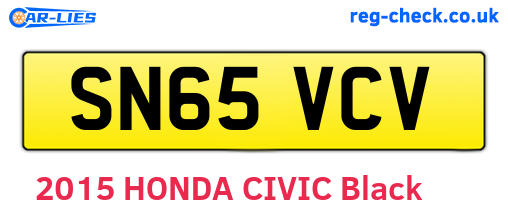 SN65VCV are the vehicle registration plates.