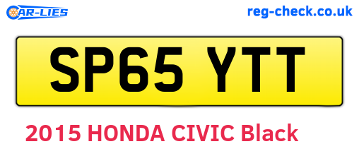 SP65YTT are the vehicle registration plates.